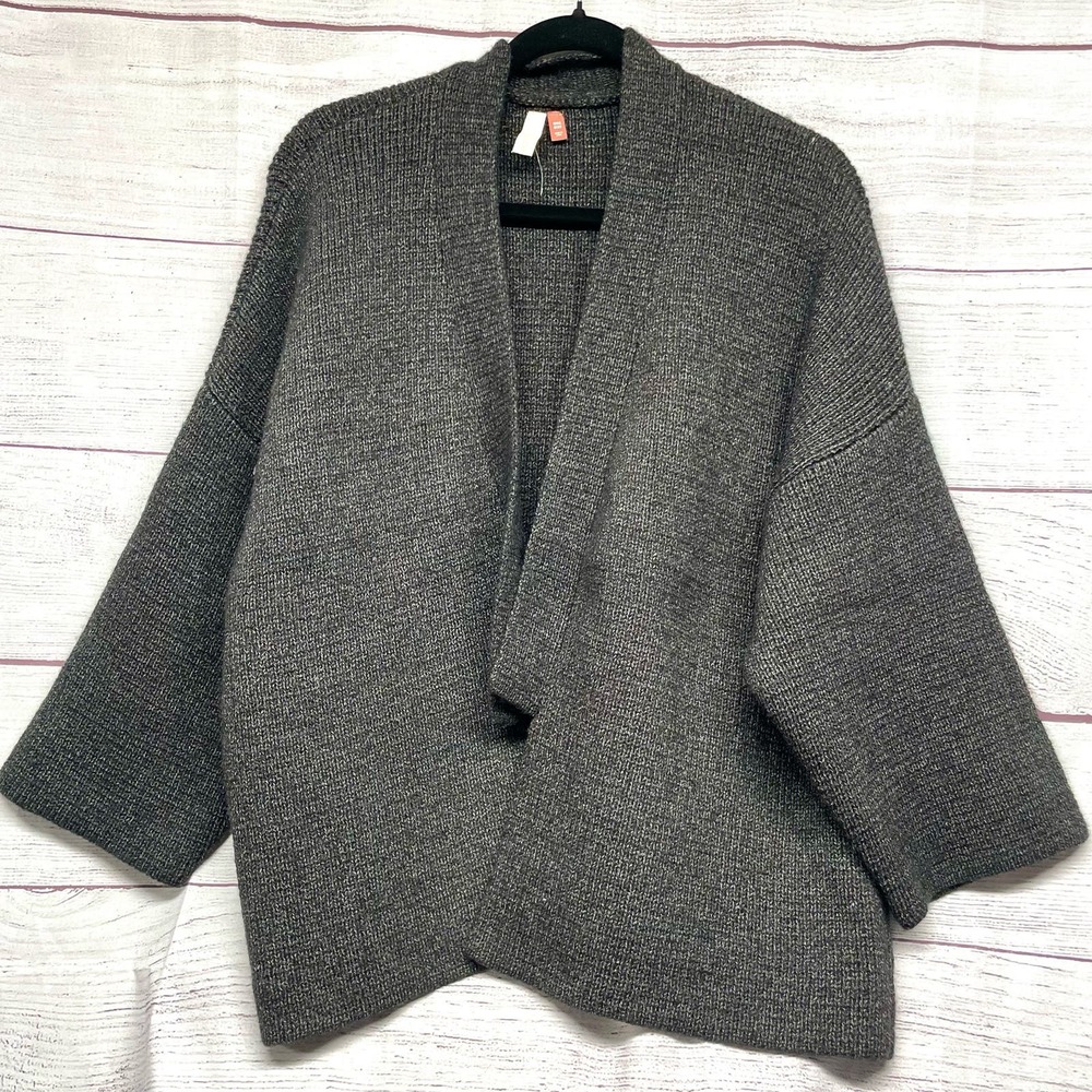 Pilcro Charcoal Gray Open Front Kimono Cardigan size OS